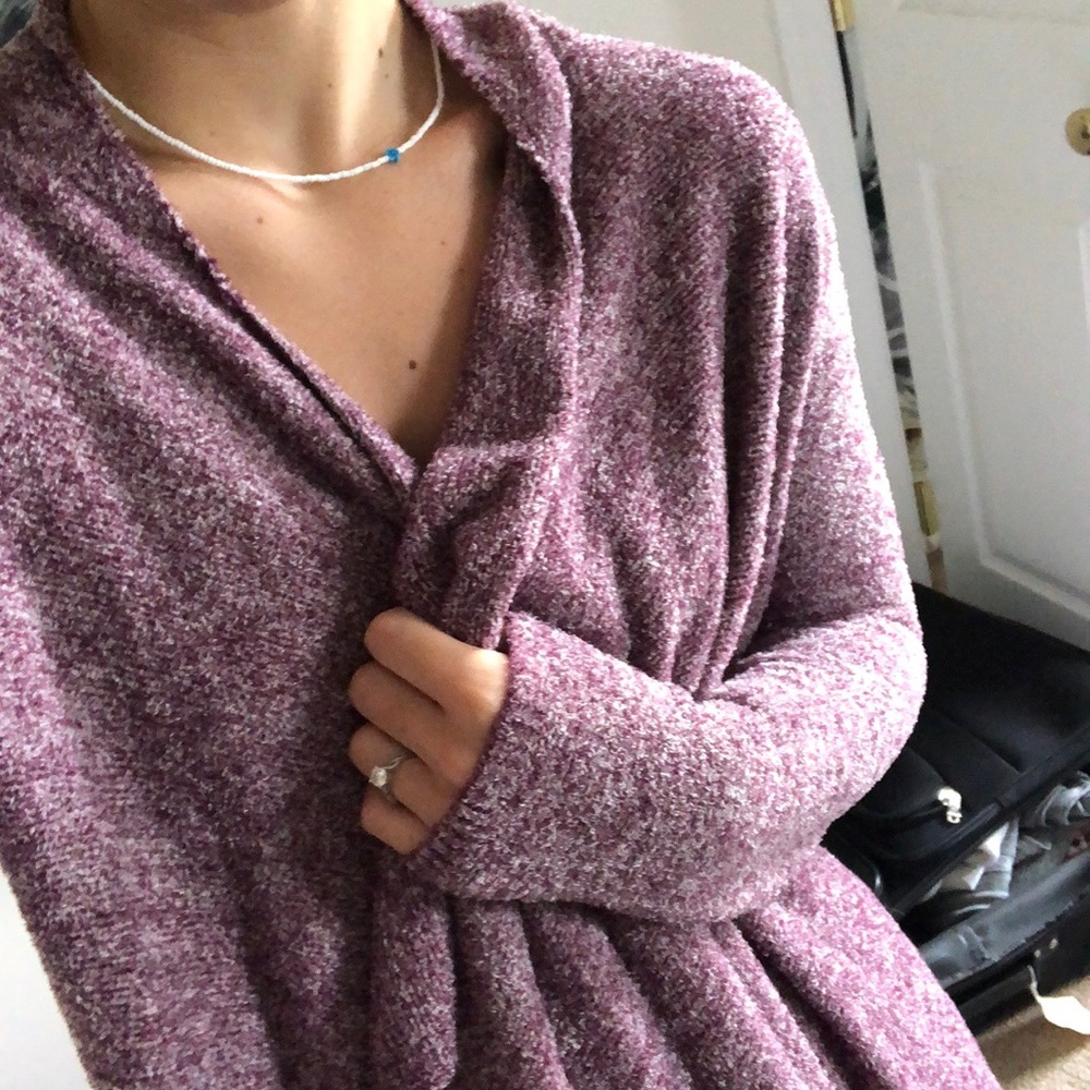 Barefoot dreams purple cardigan